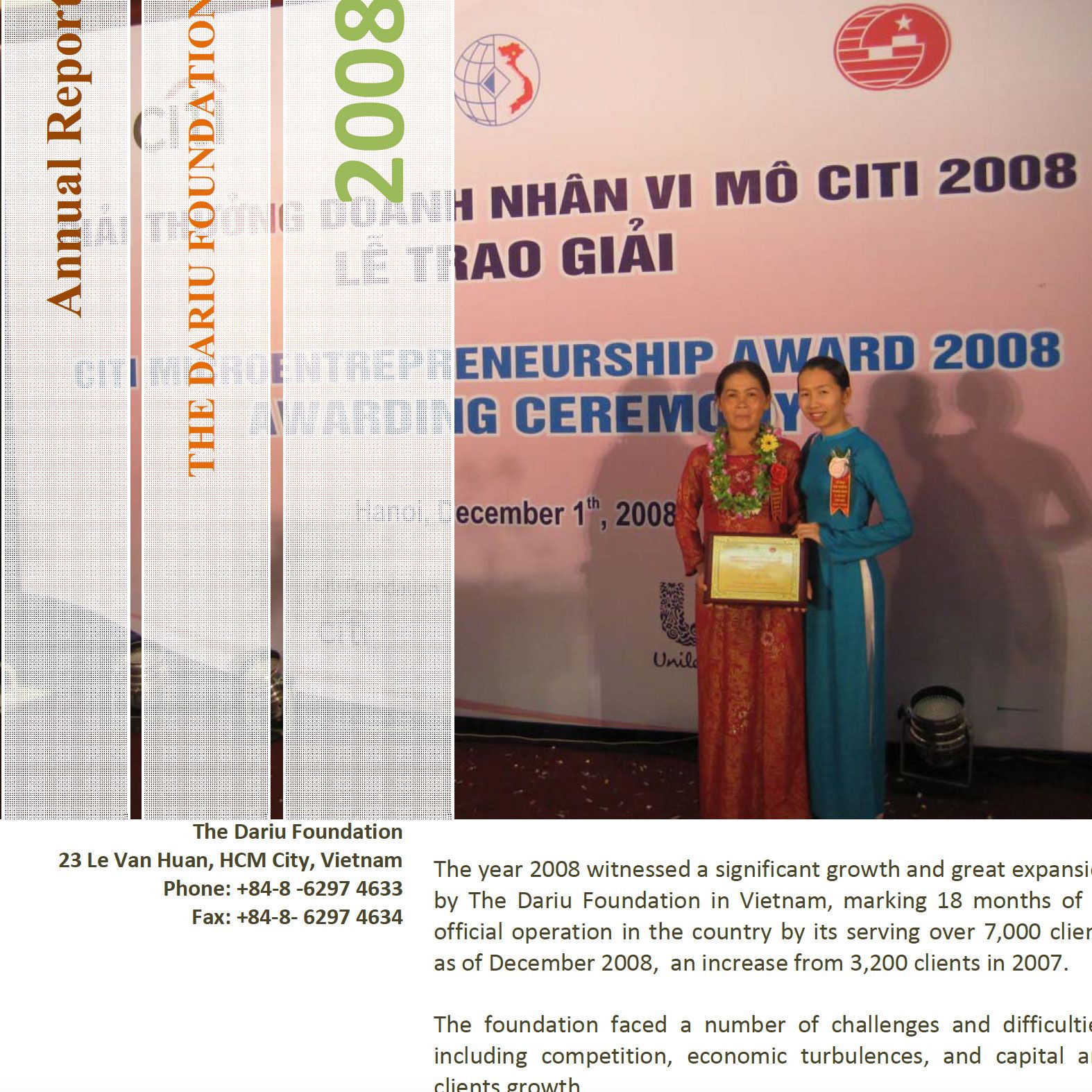 Dariu Foundation - Jahresbericht - 2008